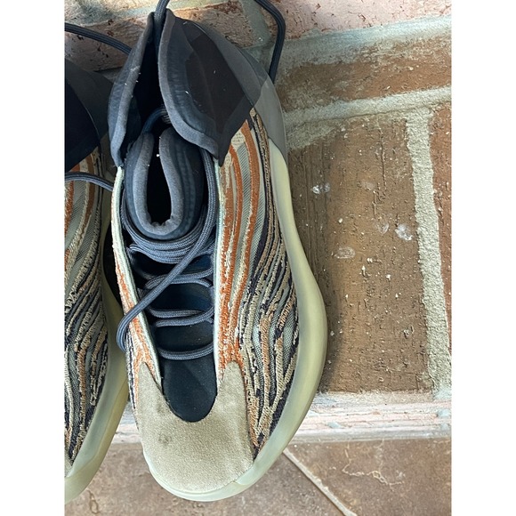 Adidas Yeezy QNTM Amber Tint High Top Sneakers GX1331 Mens Tan Orange Black - Picture 2 of 13